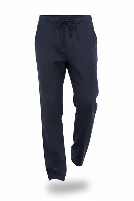 Pantalon Lin Marine - vue 3