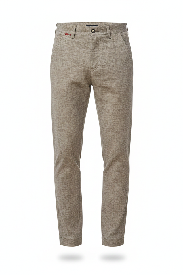 Pantalon En Lin Homme Droit Décontracté Léger Beige - vue 3