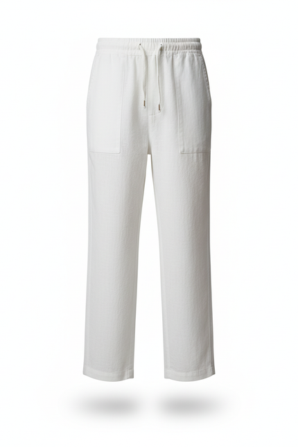 Pantalon En Lin Blanc Ample Enfant Léger - vue 3