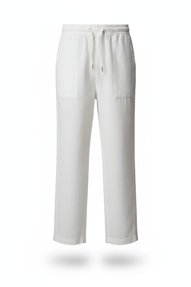 Pantalon En Lin Blanc Ample Enfant Léger - vue 3