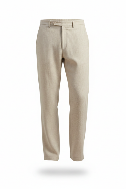 Pantalon En Lin Beige Homme Décontracté Léger - vue 3