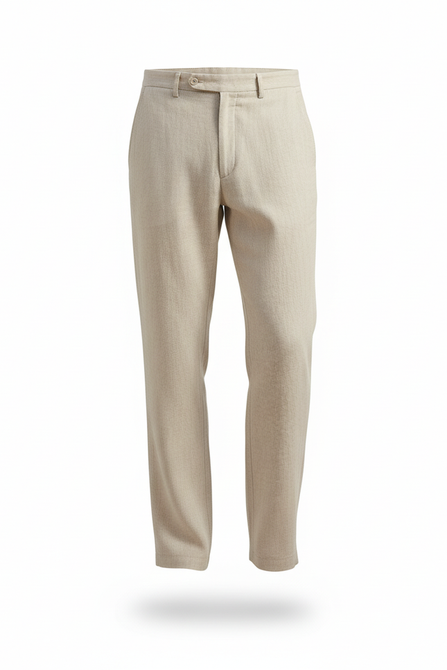 Pantalon En Lin Beige Homme Décontracté Léger - vue 3