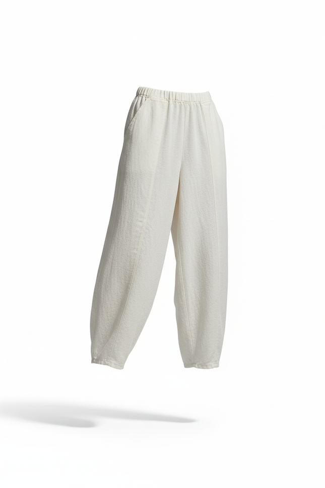 Pantalon Lin Blanc Cassé Femme - vue 3