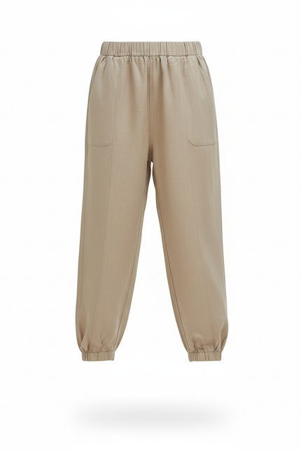 Pantalon En Lin Beige Ample Confortable Enfant Léger - vue 3