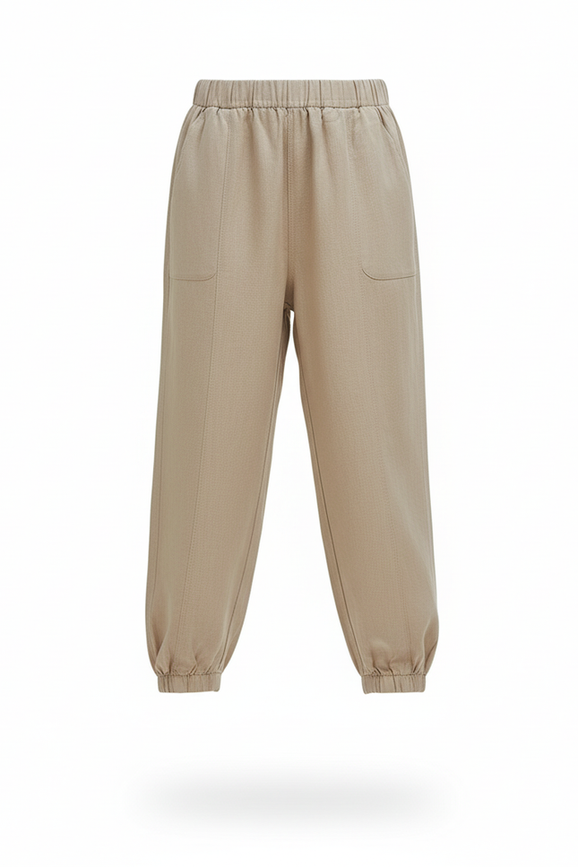Pantalon En Lin Beige Ample Confortable Enfant Léger - vue 3