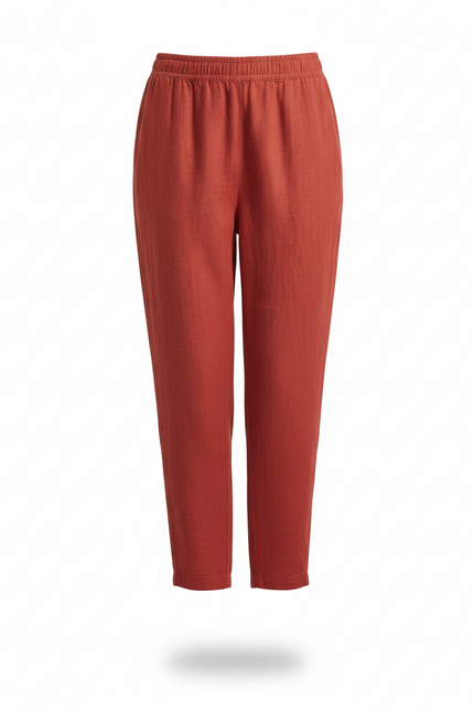 Pantalon Rouge Lin - vue 3