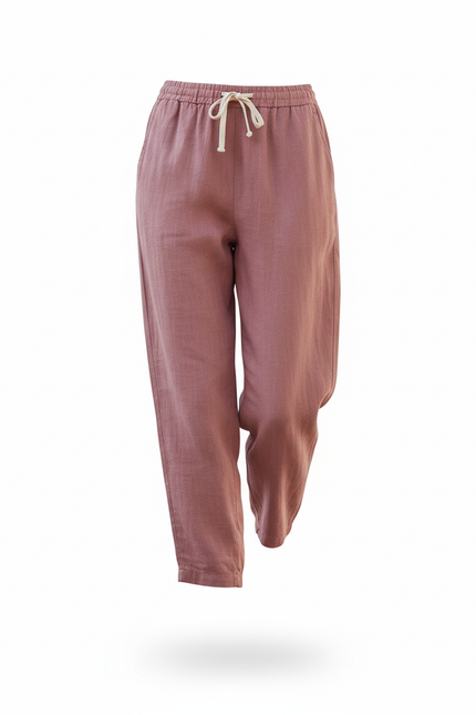 Pantalon Lin Vieux Rose - vue 3