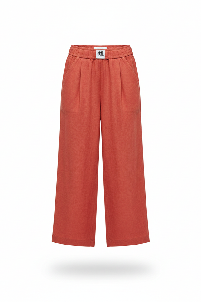 Pantalon Lin Femme France - Orange - vue 3