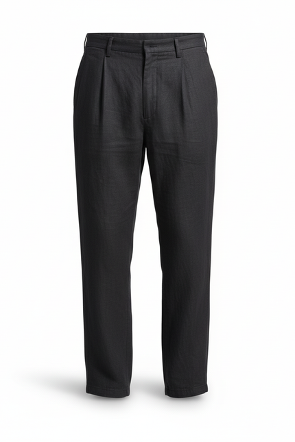 Ensemble Pantalon Chemise Lin Homme - Noir - vue 3