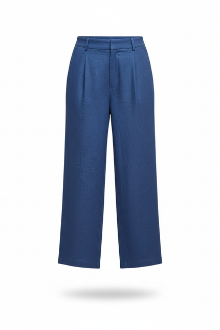 Pantalon Bleu Lin Femme - vue 3