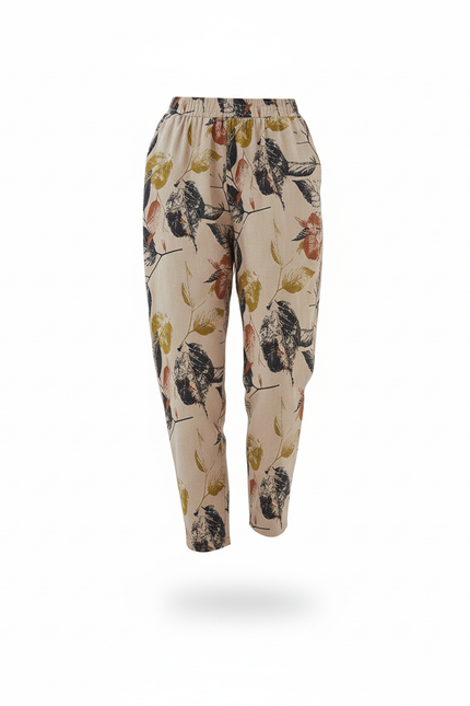 Pantalon En Lin Harem Ample Motif Floral Femme - Imprimé - vue 3