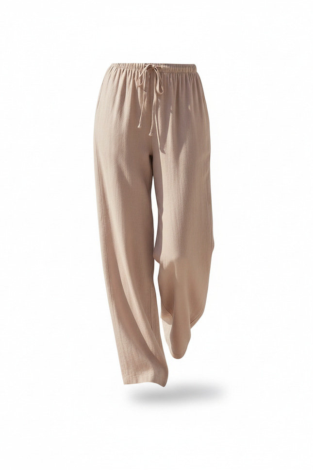 Pantalon En Lin Chic - Beige - vue 3