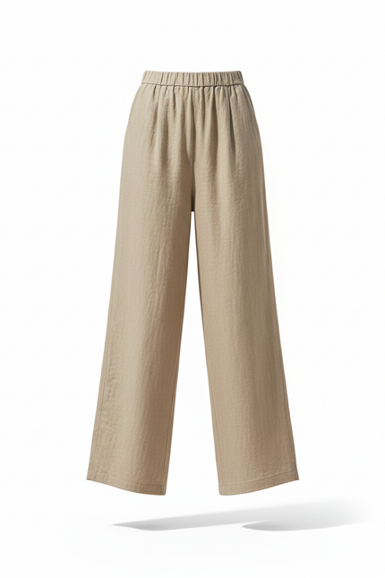 Pantalon Lin Sable - Beige - vue 3