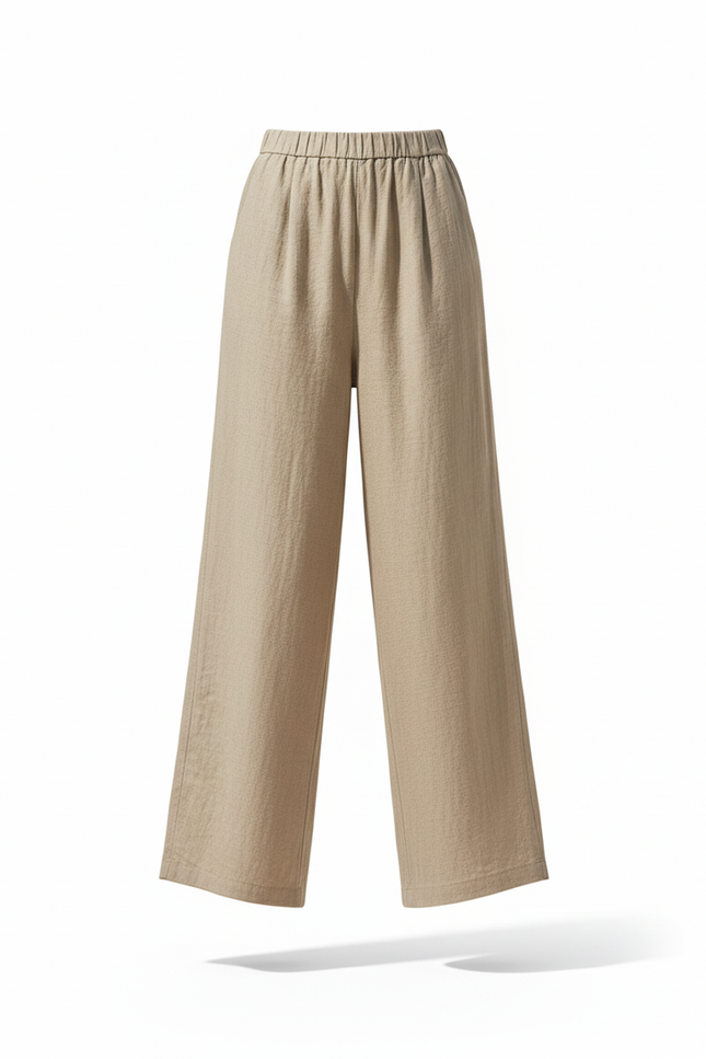 Pantalon Lin Sable - Beige - vue 3