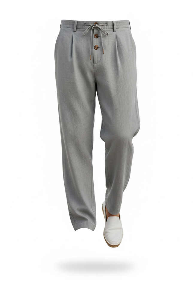 Pantalon Gris Lin - vue 3