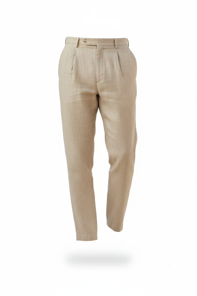 Pantalon En Lin Deba - Beige - vue 3