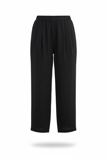 Pantalon Lin Bio - Noir - vue 3