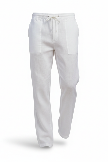Pantalon En Lin Été - Blanc - vue 3