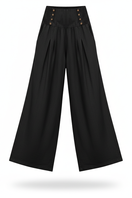 Pantalon Lin Chic - Noir - vue 3