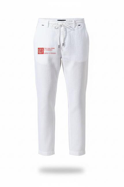 Pantalon Léger En Lin - Blanc - vue 3
