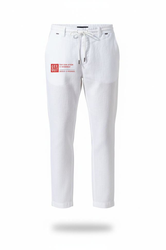 Pantalon Léger En Lin - Blanc - vue 3