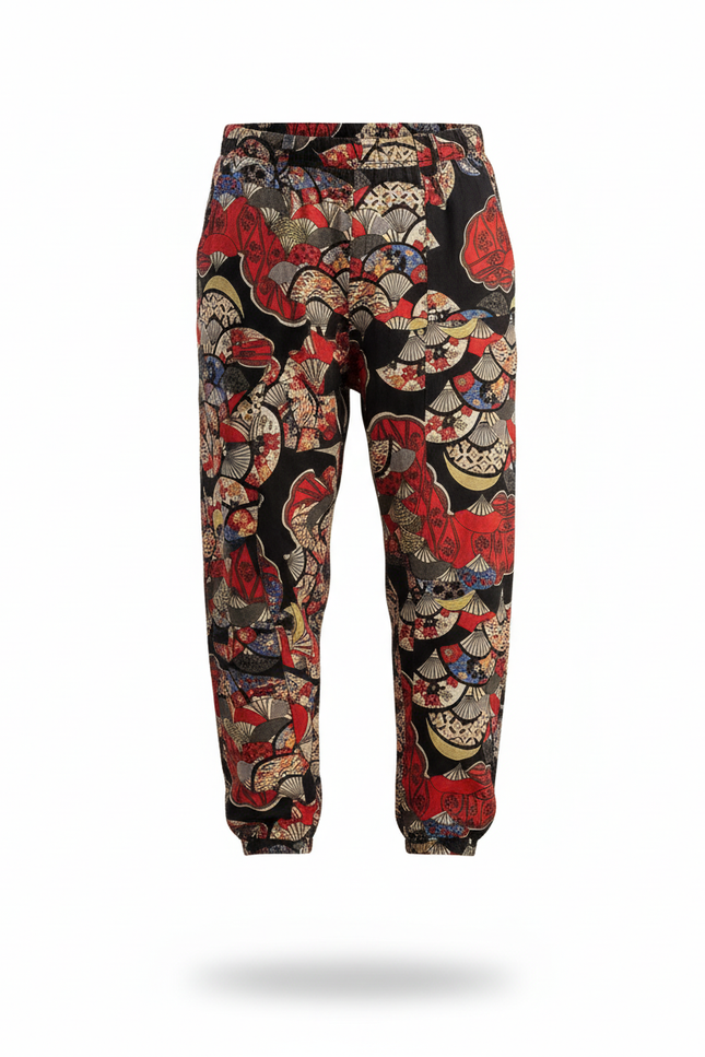 Pantalon En Lin Harem Imprimé Ethnique Ample Bohème Homme - Multicolore - vue 3